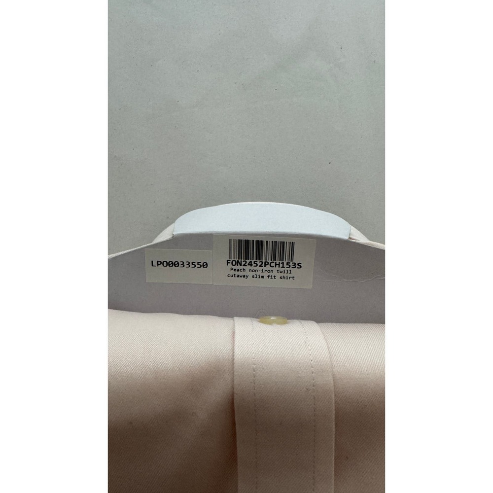 Charles Tyrwhitt Men's Light Peach Button-Down Shirt - Picture 7 of 10